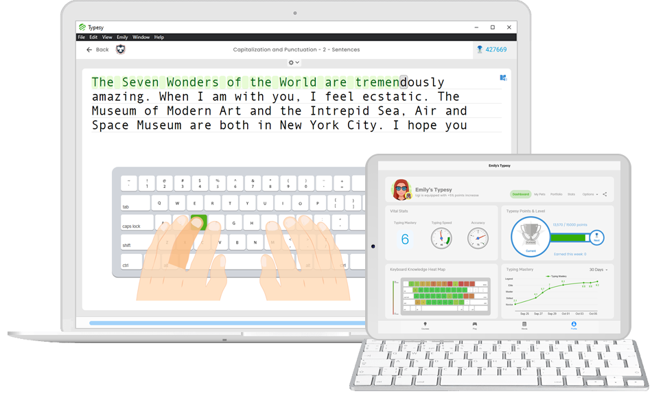 Fast typing equals better state test scores