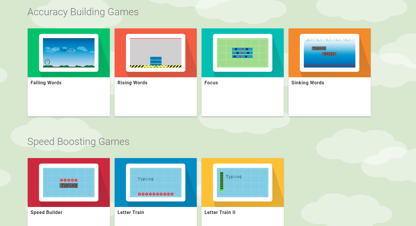 Online Typing Games for Boosting Your Speed and Accuracy